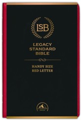 Legacy Standard Bible - Handy Size, Red Letter, Red Faux  Leather, Indexed
