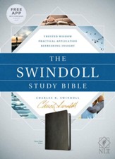 NLT The Swindoll Study Bible LeatherLike, Black
