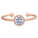 I Am With You Always Cuff Bracelet, Rose Gold