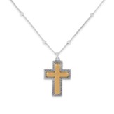 Satellite Braided Cross Necklace
