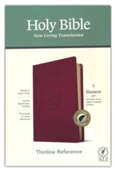 NLT Thinline Reference Bible, Filament Enabled Edition--soft leather-look, berry (indexed)