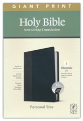NLT Giant-Print Personal-Size Bible, Filament Enabled Edition--soft leather-look, black/onyx (indexed)
