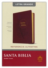 Santa Biblia RVR60, Edición de referencia ultrafina, letra grande Letra Roja, SentiPiel, Ciruela (RVR60 UltraThin Reference Bible--soft leather-look, plum)