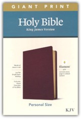 KJV Giant-Print Personal-Size Bible,  Filament Enabled Edition--genuine leather, burgundy