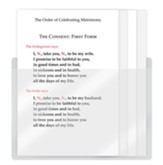 The Order of Celebrating Matrimony Couple's Consent Cards, Bilingual with pocket