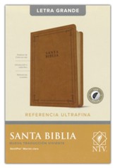 Santa Biblia NTV, Edición de referencia ultrafina, letra grande, LeatherLike, Camel, With thumb index