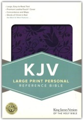 KJV Large Print Personal Reference Bible, Purple    Leathertouch - Slightly Imperfect