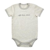 Gift From Above Snapshirt, Gray, 0-3 Months