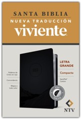 NTV Santa Biblia, Edición Compacta Letra Grande, LeatherLike, Charcoal, Indexed