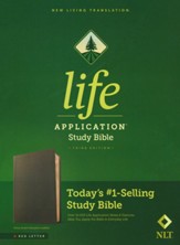 NLT Life Application Study Bible, Third Edition, Leather, real, Olive Green