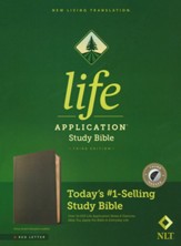 NLT Life Application Study Bible,  Third Edition, Leather, real, Olive Green, With thumb index