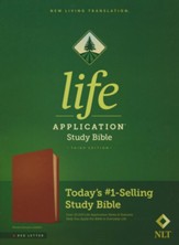 NLT Life Application Study Bible, Third Edition, Leather, real, Brown