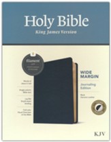 KJV Wide Margin Bible, Filament Enabled Edition, Black Genuine Leather with thumb index