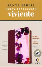 Santa Biblia NTV, Edición personal,  letra grande, Soft imitation leather, Purple Garden with thumb index