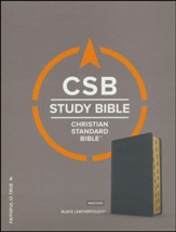 CSB Study Bible, Black Premium LeatherTouch, Thumb-Indexed