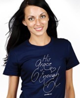 His Grace is Enough Shirt, Navy Blue, Small