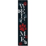 Welcome With Paw Prints, Porch Sign