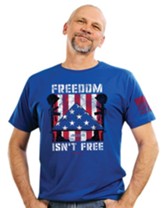 Freedom Isn't Free, Folded Flag, Shirt, Royal Blue, Large