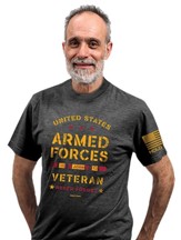 United States Armed Forces Veteran Shirt, Heather Grey, X-Large