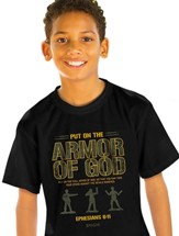 Armor of God Shirt, Black, Youth Small