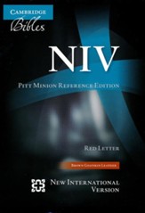 NIV Pitt Minion Reference Bible, Goatskin Leather, brown - Slightly Imperfect