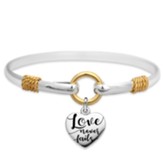 Love Never Fails Bracelet, Silver and Gold