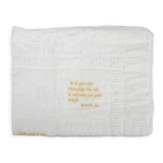 Embroidered Scripture Quilt, White