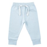 Little Blessing Pants, Cream and Blue, 0-3 Months