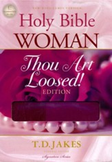 NKJV Woman Thou Art Loosed, Leathersoft, plum - Imperfectly Imprinted Bibles