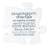 Grandparents' House Rules Puzzle Piece Art