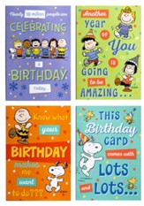 Peanuts - Happy Birthday CardS with Scripture, Box of 12 (NCV)