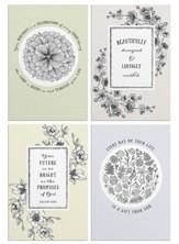 Black & White Botanicals Birthday Cards with Scripture, Box of 12