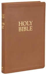 KJVER Gift and Award Holy Bible Deluxe Edition--soft leather-look, coffee