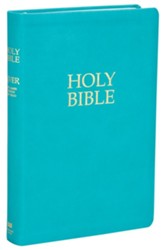 KJVER Gift and Award Holy Bible Deluxe Edition--soft leather-look, coastal blue