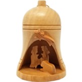 Olive Wood Nativity Bell, Medium