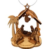 Olive Wood Nativity Grotto, Small