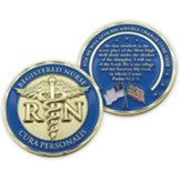 Nurse, Gold Plated Challenge Coin, Psalm 91:1-2