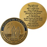 Retirement And Rejoice, Gold Plated Challenge Coin, Psalm 118:24