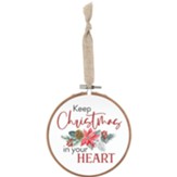 Keep Christmas In Your Heart Jute Ornament
