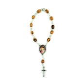 Jesus Divine Mercy, Olive Wood Auto Rosary