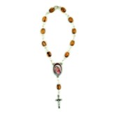 Virgin Mary Medjugorje, Olive Wood Auto Rosary