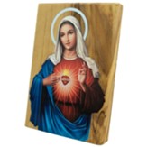 Virgin Mary Immaculate Heart, Olive Wood Figurine