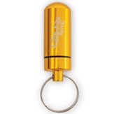 Capsule Keychain with Glass Vial for Anointing Oil & Holy Water Gold