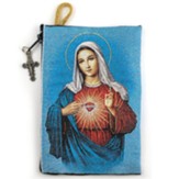 Virgin Mary And Miraculous Medal Symbol Rosary Pouch