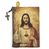 Sacred Heart Of Jesus And Immaculate Heart Of Mary Rosary Pouch