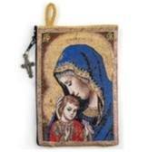 Madonna And Child Rosary Pouch, Cross