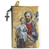 Saint Joseph And Baby Jesus Rosary Pouch