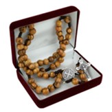 St. Benedict Olive Wood Rosary, With Box