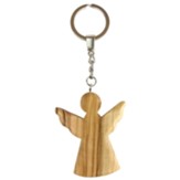 Guardian Angel Olive Wood Keychain
