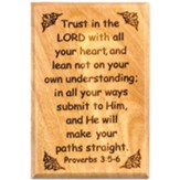 Trust in the Lord Proverbs 3:5-6 Bible Verse Fridge Magnet from Bethlehem Olive Wood From The Holy Land